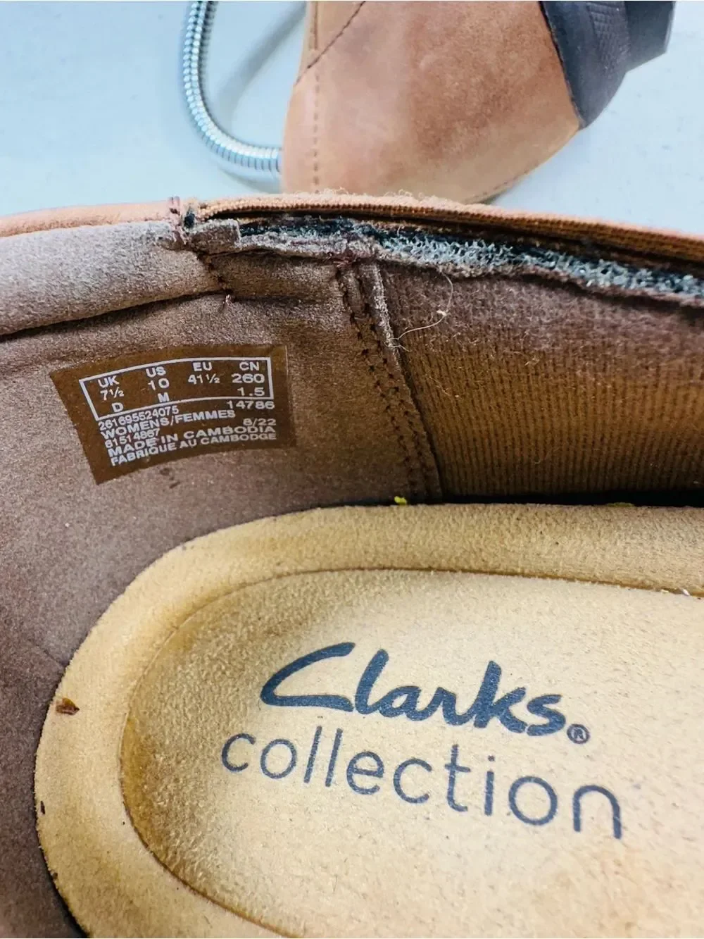Clarks Sara Erin Flats Womens 10M Brown Cushioned Comfort Slip On Shoes